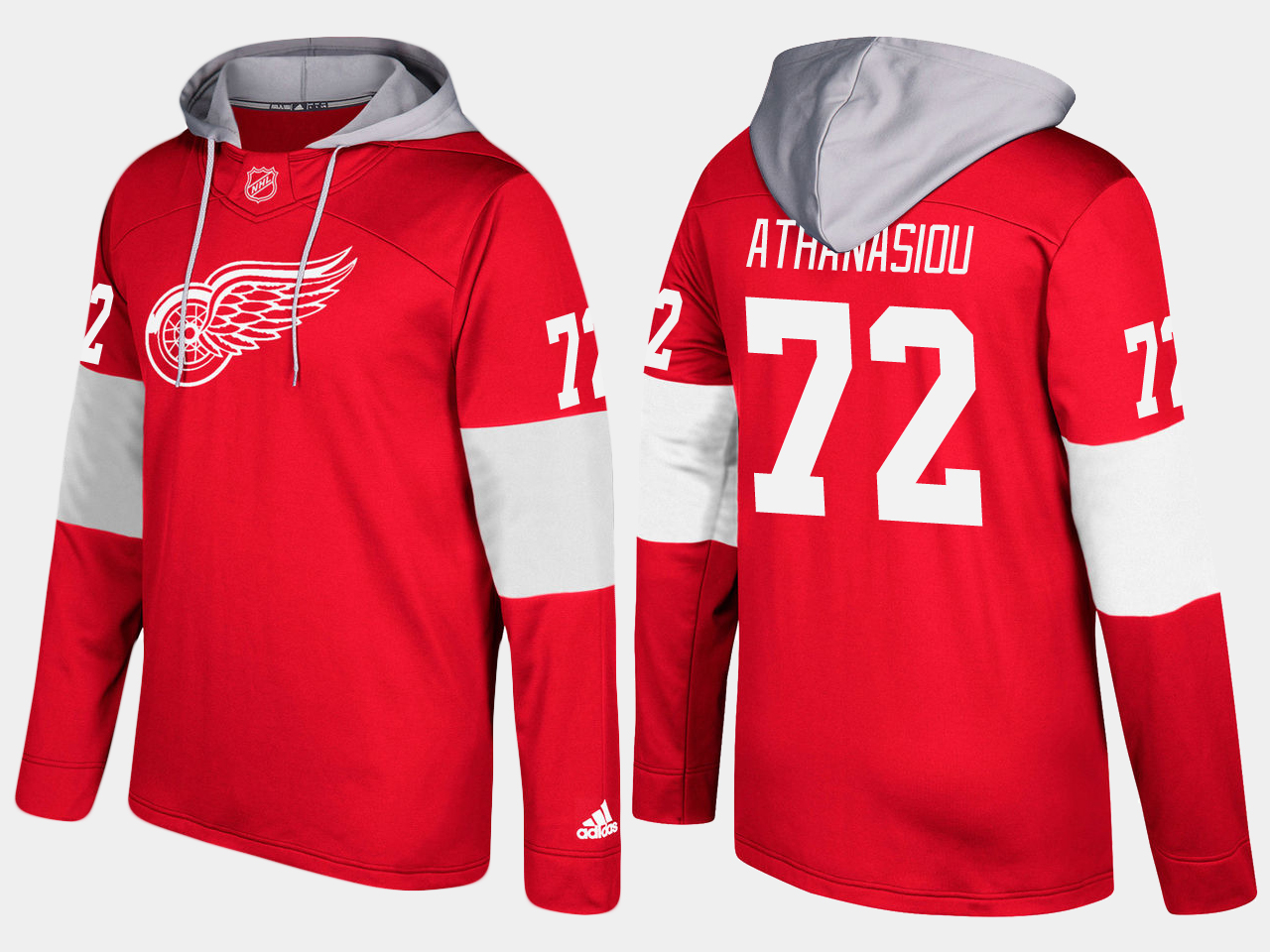 NHL Men Detroit red wings #72 andreas athanasiou red hoodie
